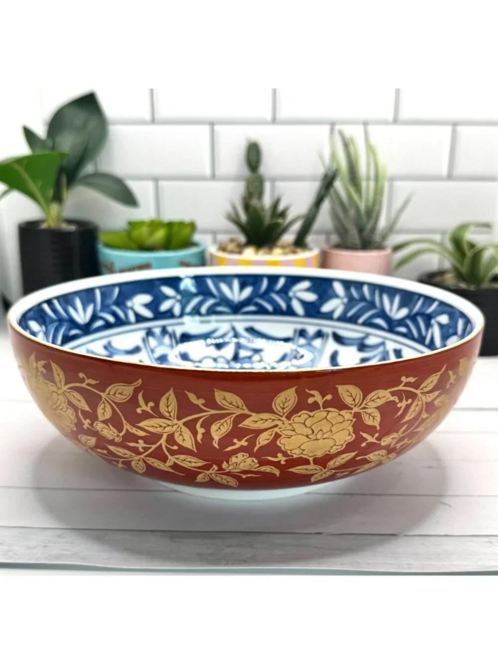Vintage Arita Bowl With Intricate Design Gold Accents Mark Of The Daikichi Kiln